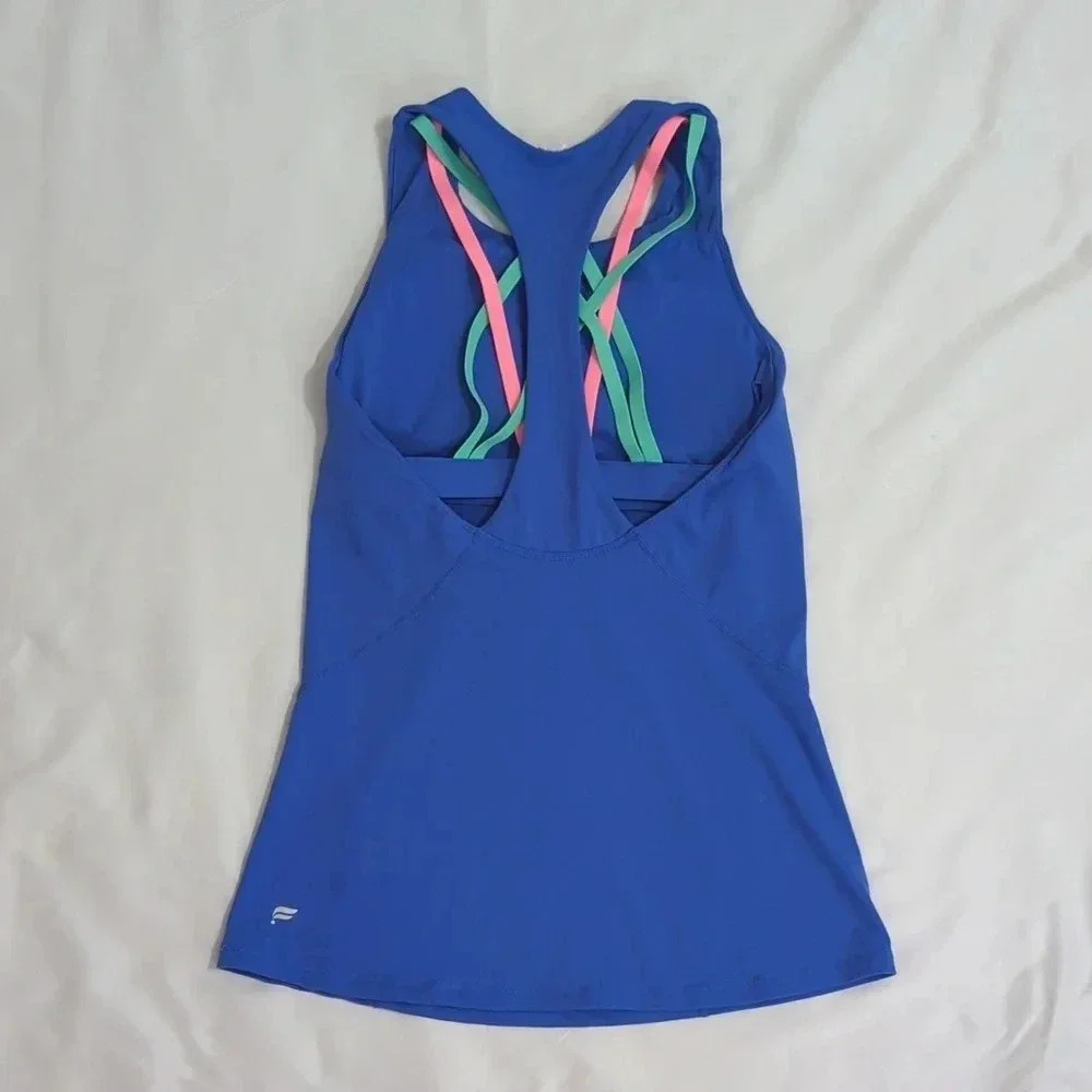Fabletics Boost Built-In Bra Tank, Color Baja/Sea… - image 4